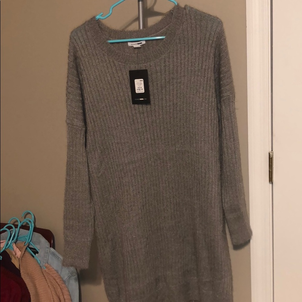 Gray Sweater dress